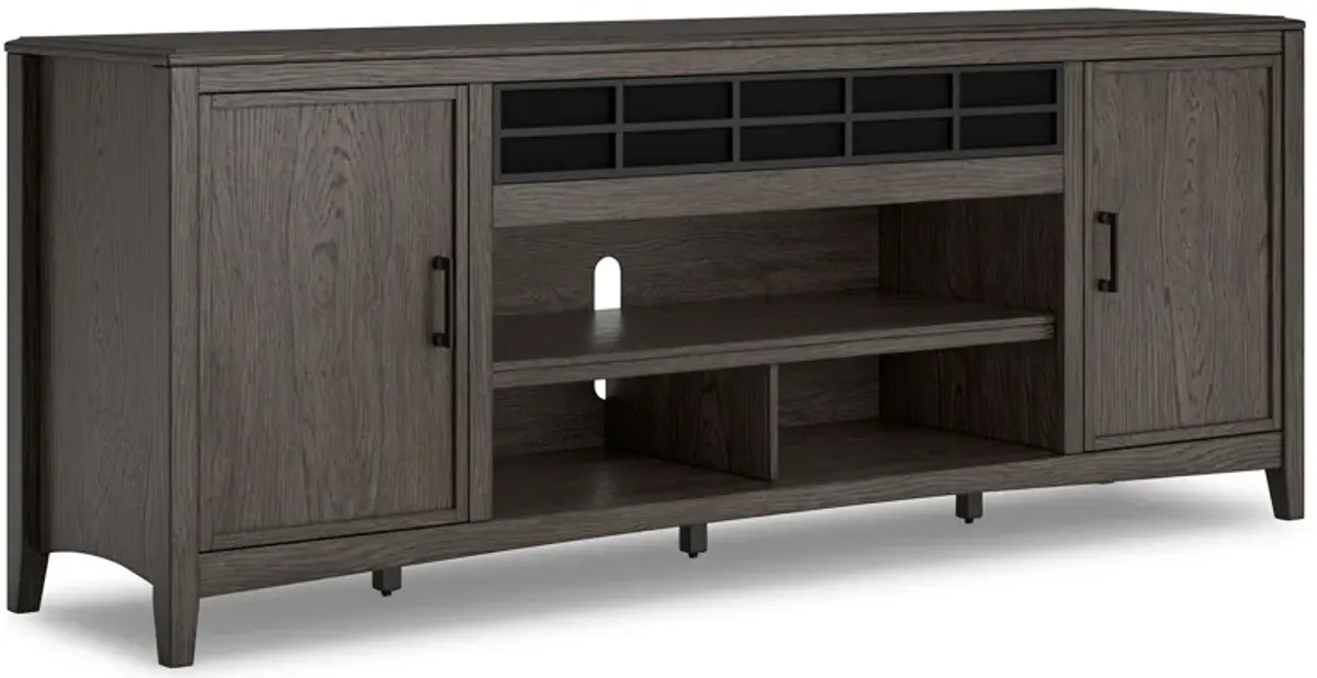 Montillan - Grayish Brown - XL TV Stand With Fireplace Option