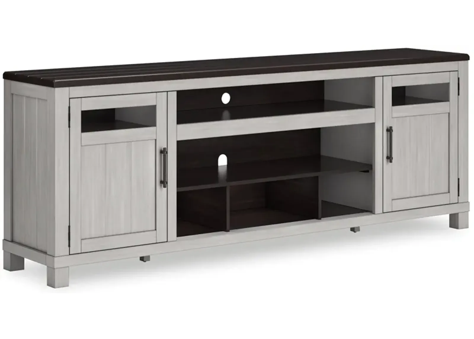 Darborn - Gray / Brown - Xl TV Stand W/Fireplace Option