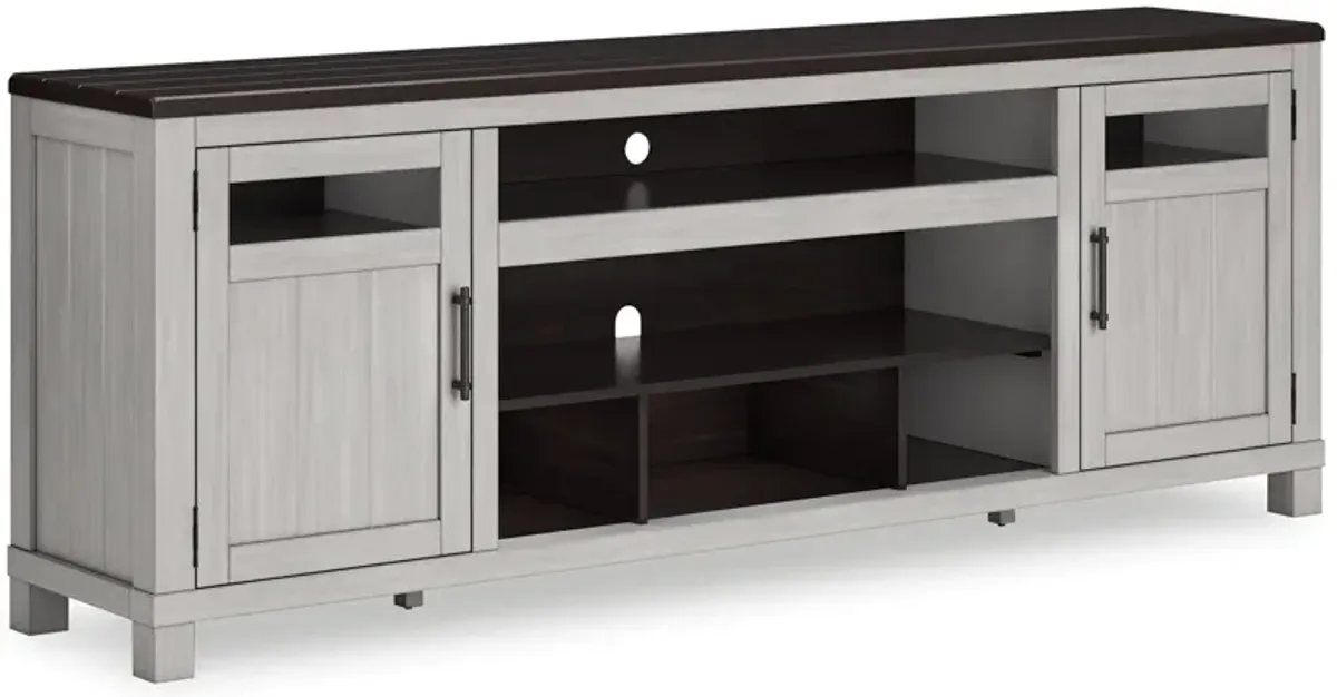 Darborn - Gray / Brown - Xl TV Stand W/Fireplace Option