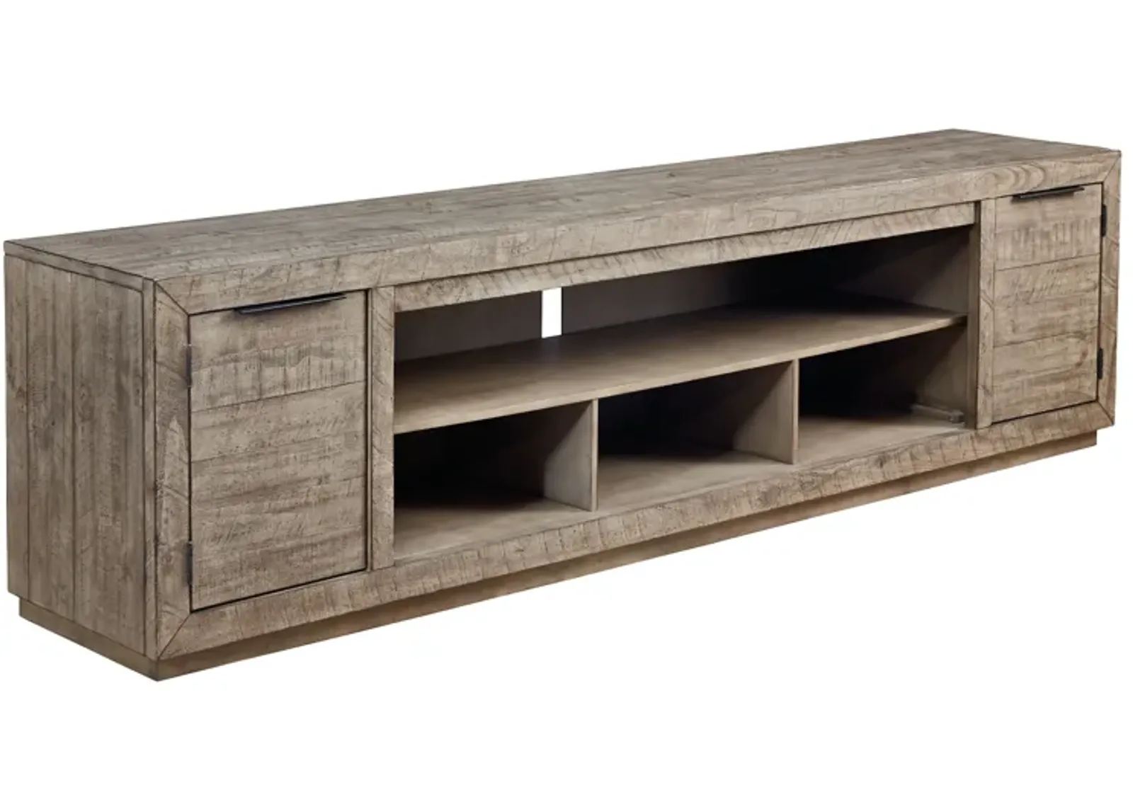 Krystanza - Weathered Gray - Xl TV Stand W/Fireplace Option