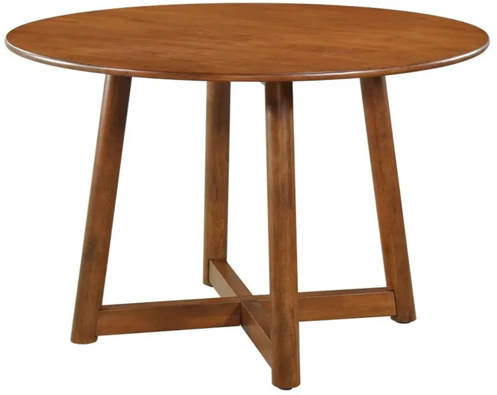 Dinah - Round Solid Wood Dining Table - Walnut