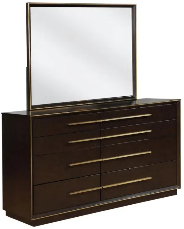 Durango - 8-Drawer Dresser With Mirror - Smoked Peppercorn