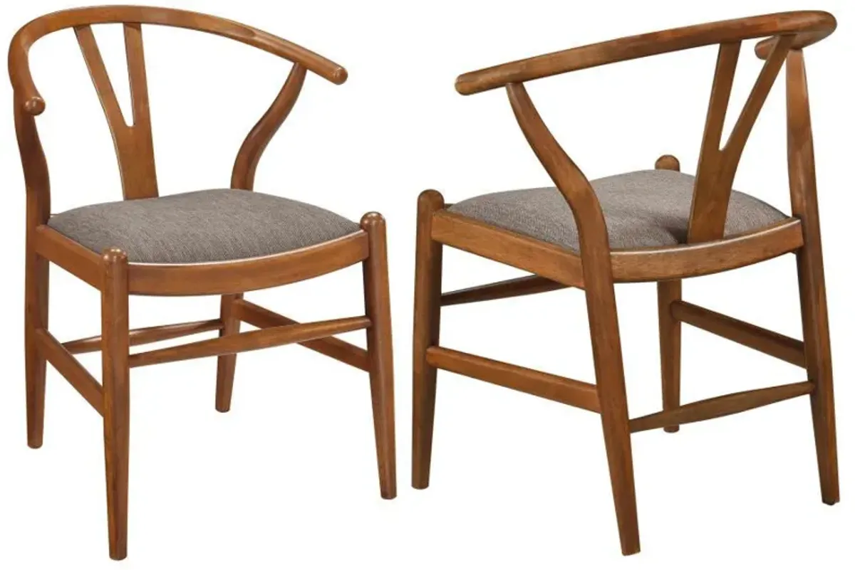 Dinah - Wood Wishbone Dining Side Chair (Set of 2) - Walnut