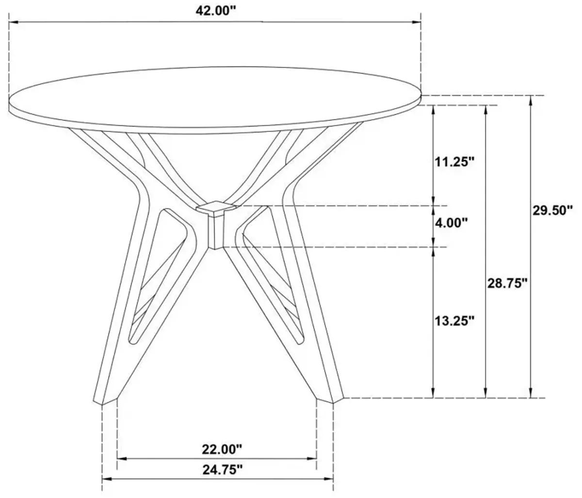 Elowen - Round Solid Wood Dining Table - Light Walnut