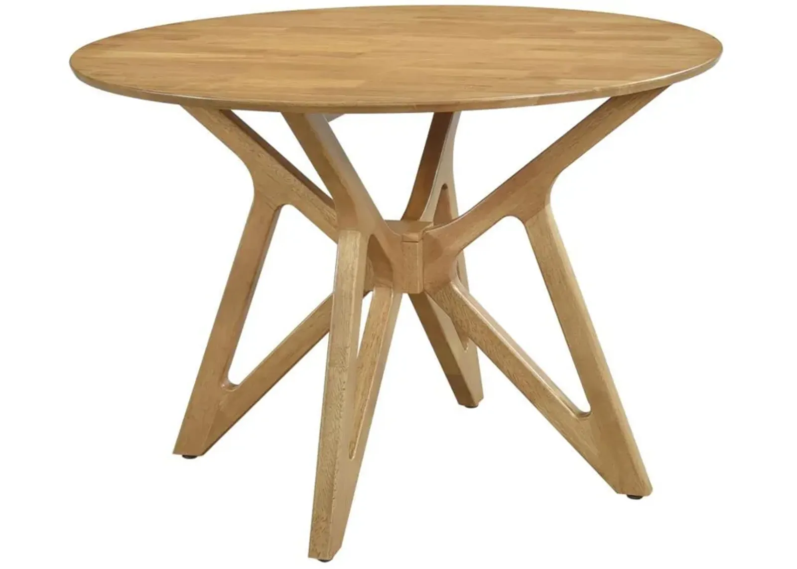 Elowen - Round Solid Wood Dining Table - Light Walnut