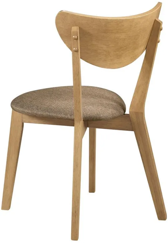 Elowen - Dining Side Chair (Set of 2) - Light Walnut And Brown