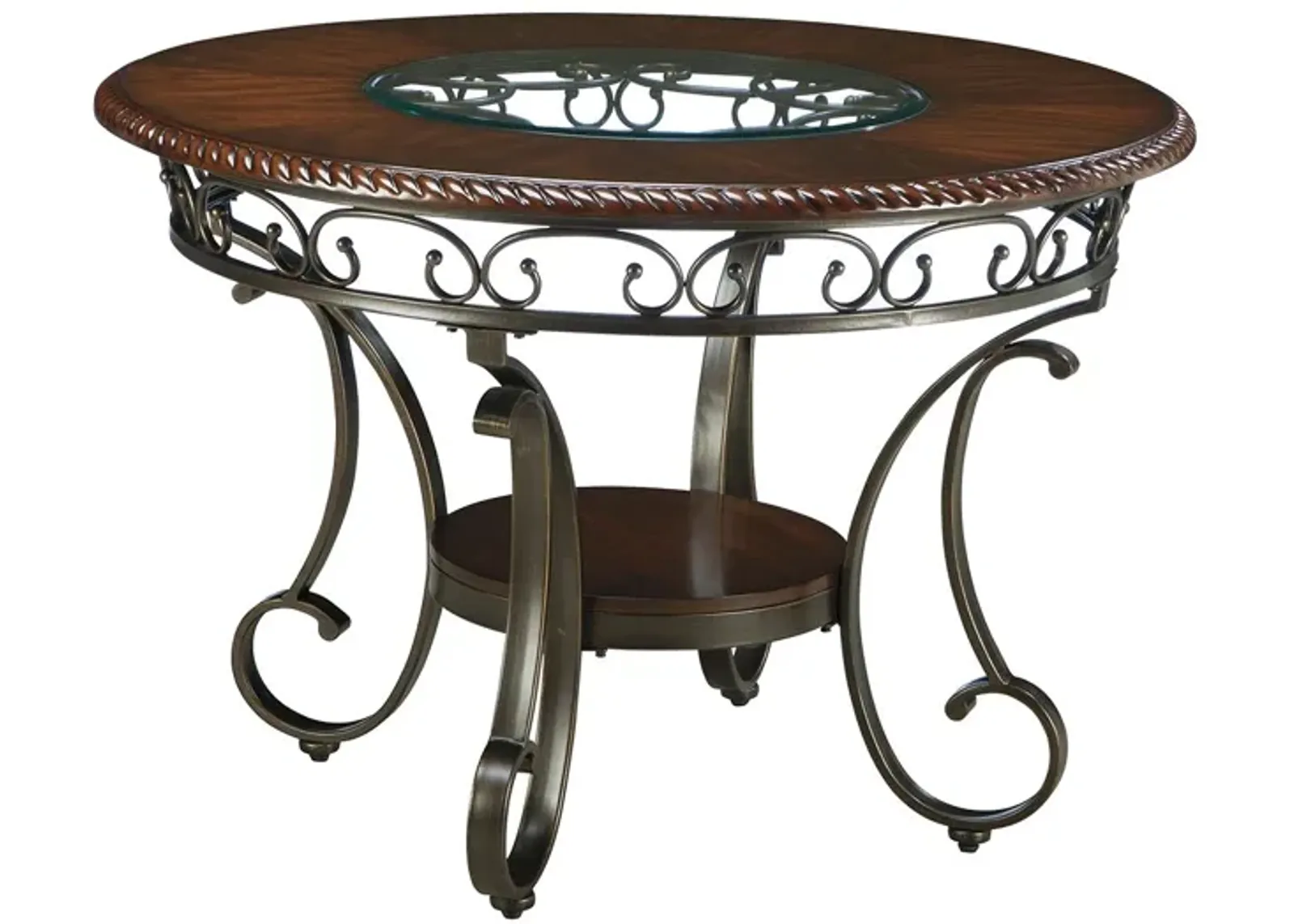 Glambrey - Brown - Round Dining Room Table