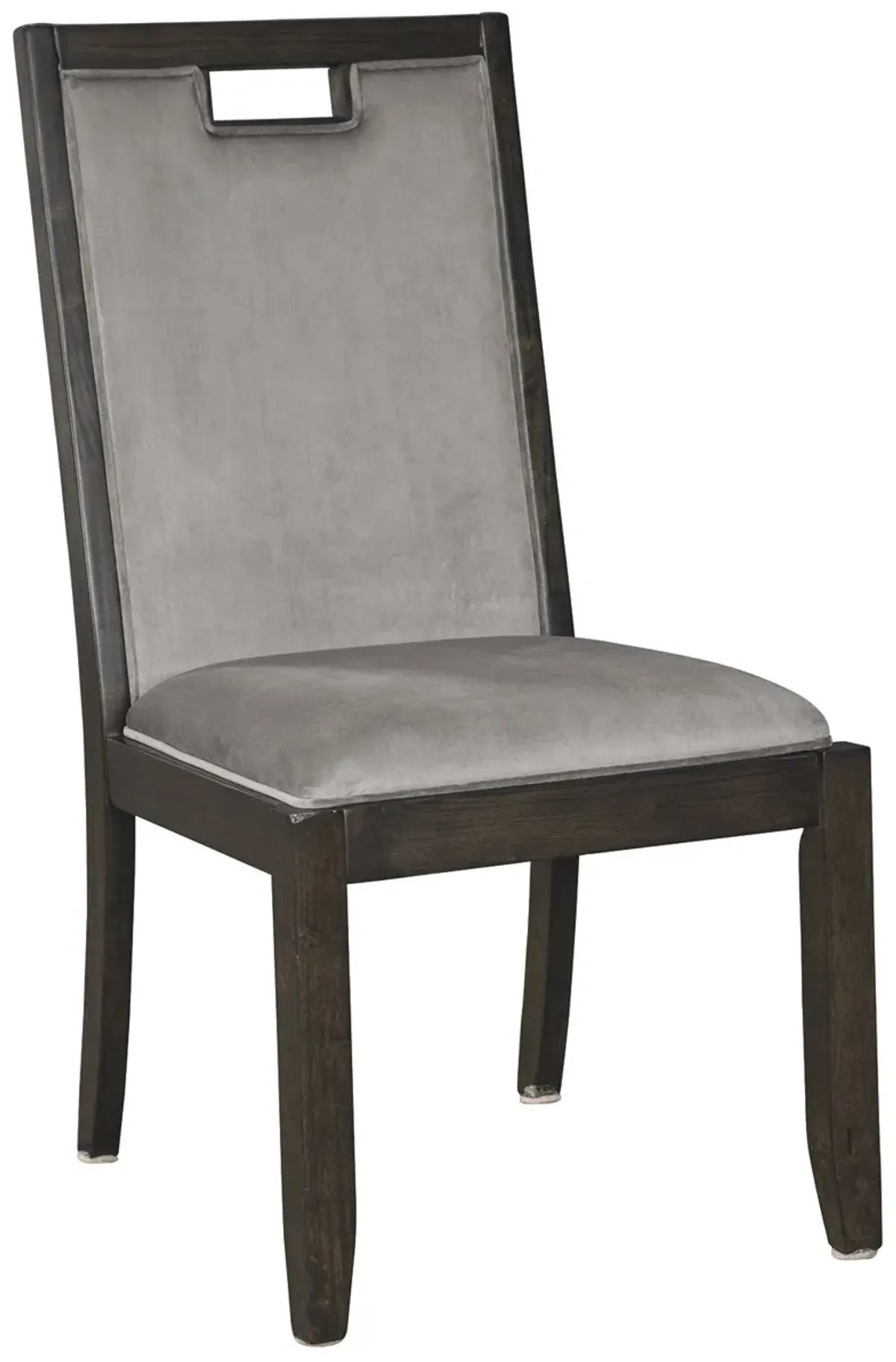 Hyndell - Gray / Dark Brown - Dining Uph Side Chair (Set of 2)