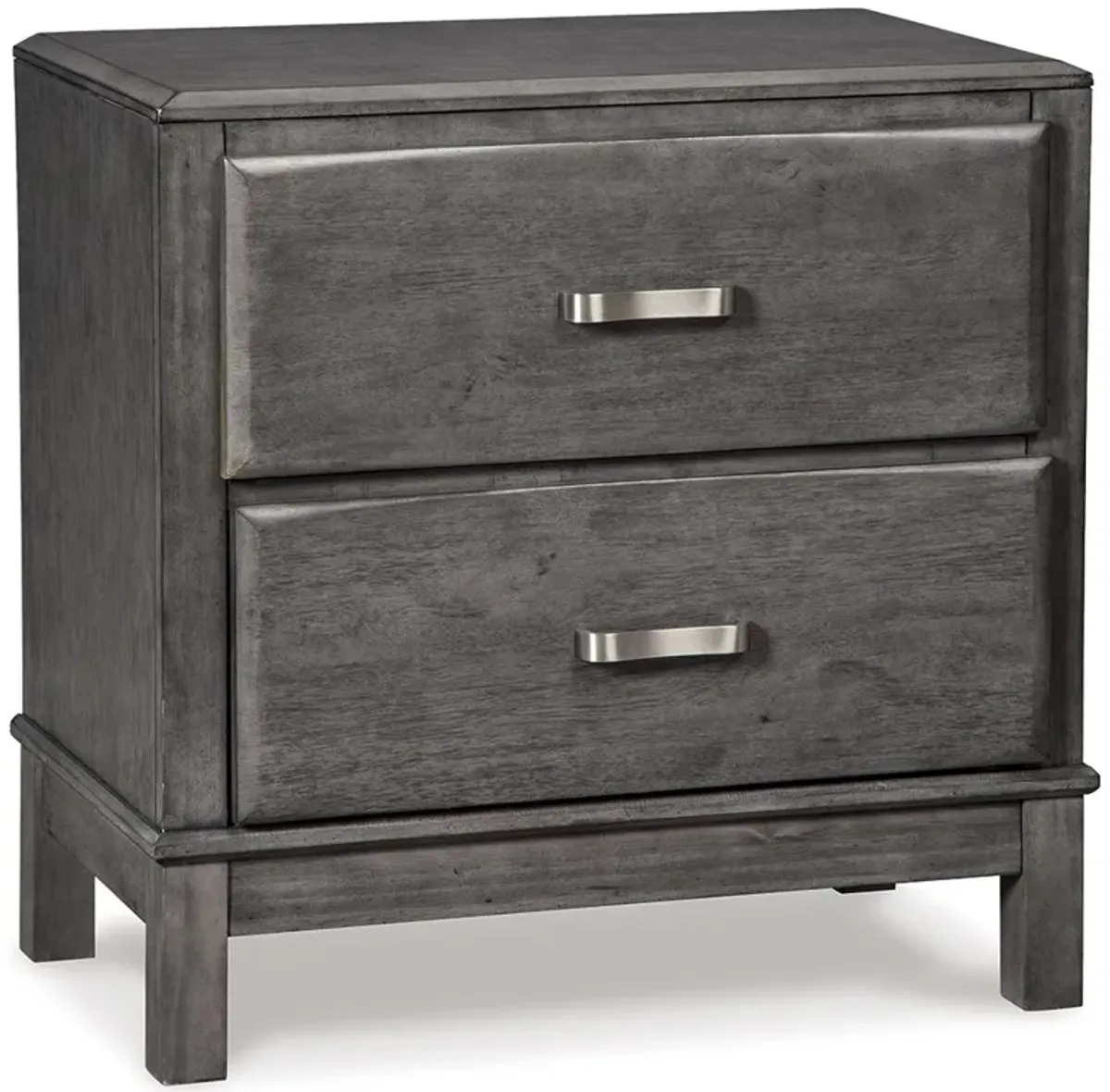 Caitbrook - Gray - Two Drawer Night Stand