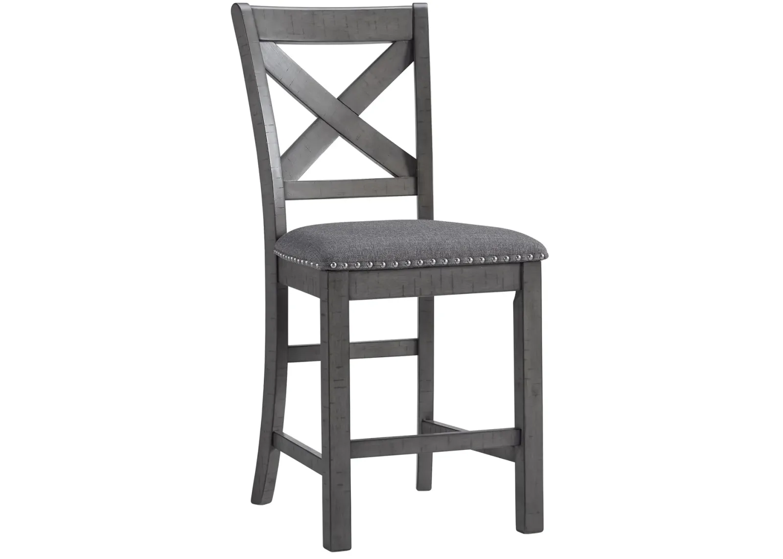 Myshanna - Gray - Upholstered Barstool (Set of 2)