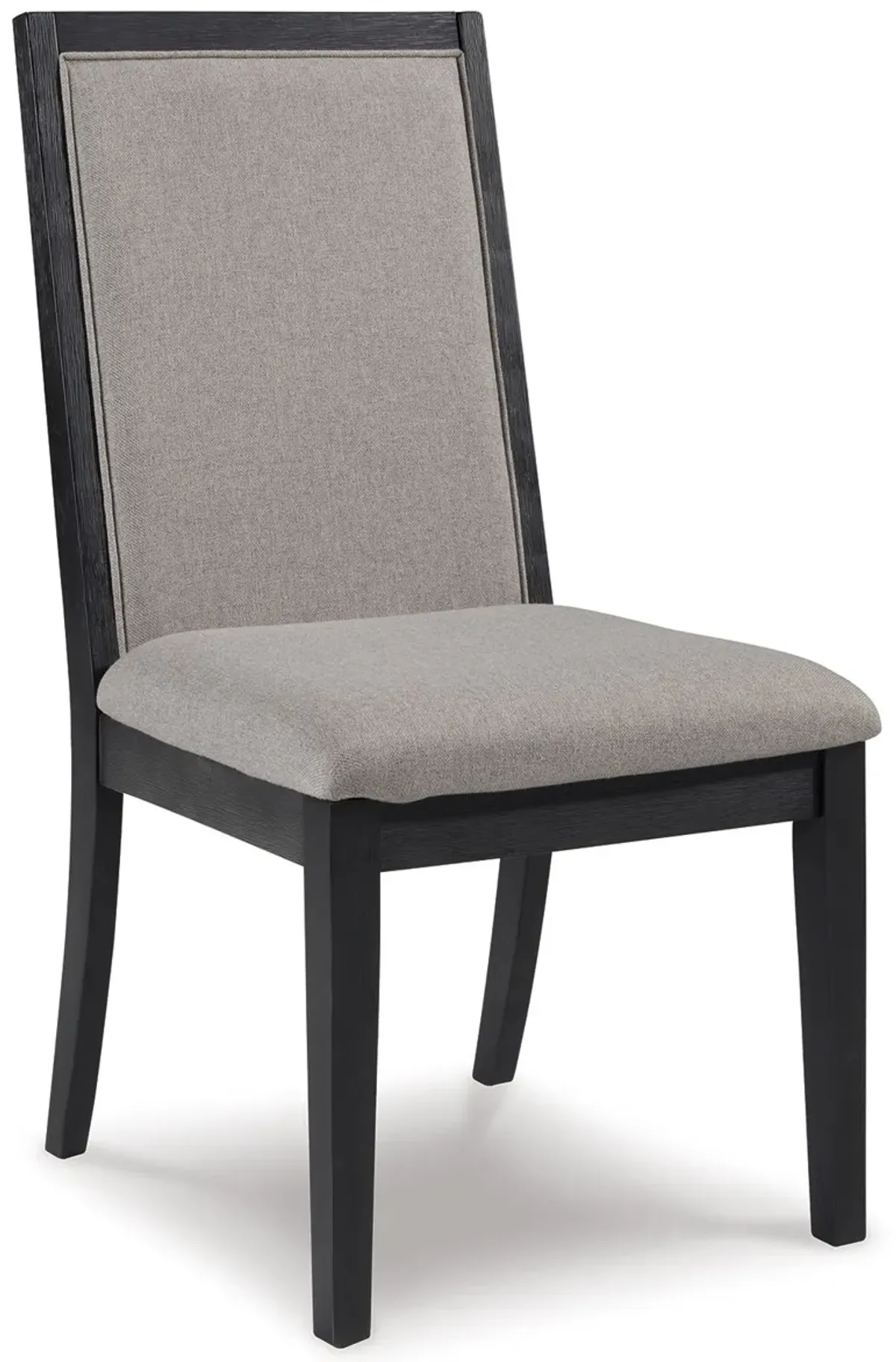 Foyland - Light Gray / Black - Dining Uph Side Chair (Set of 2)