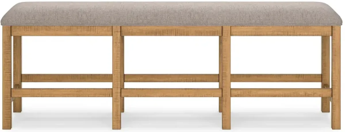 Havonplane - Brown - XL Counter Height Upholstered Dining Bench