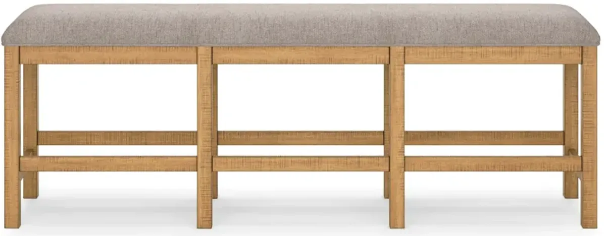 Havonplane - Brown - XL Counter Height Upholstered Dining Bench