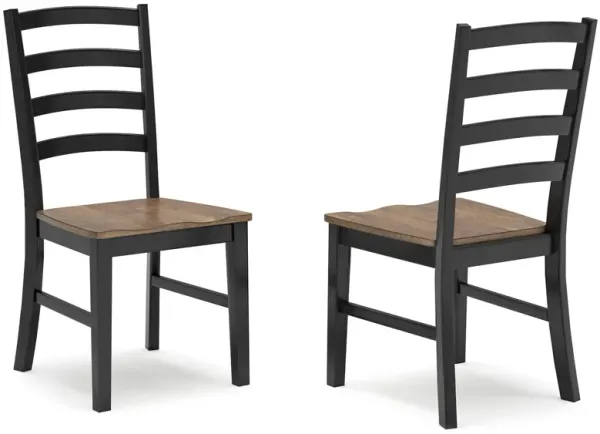 Wildenauer - Dining Room Side Chair (Set of 2) - Brown / Black