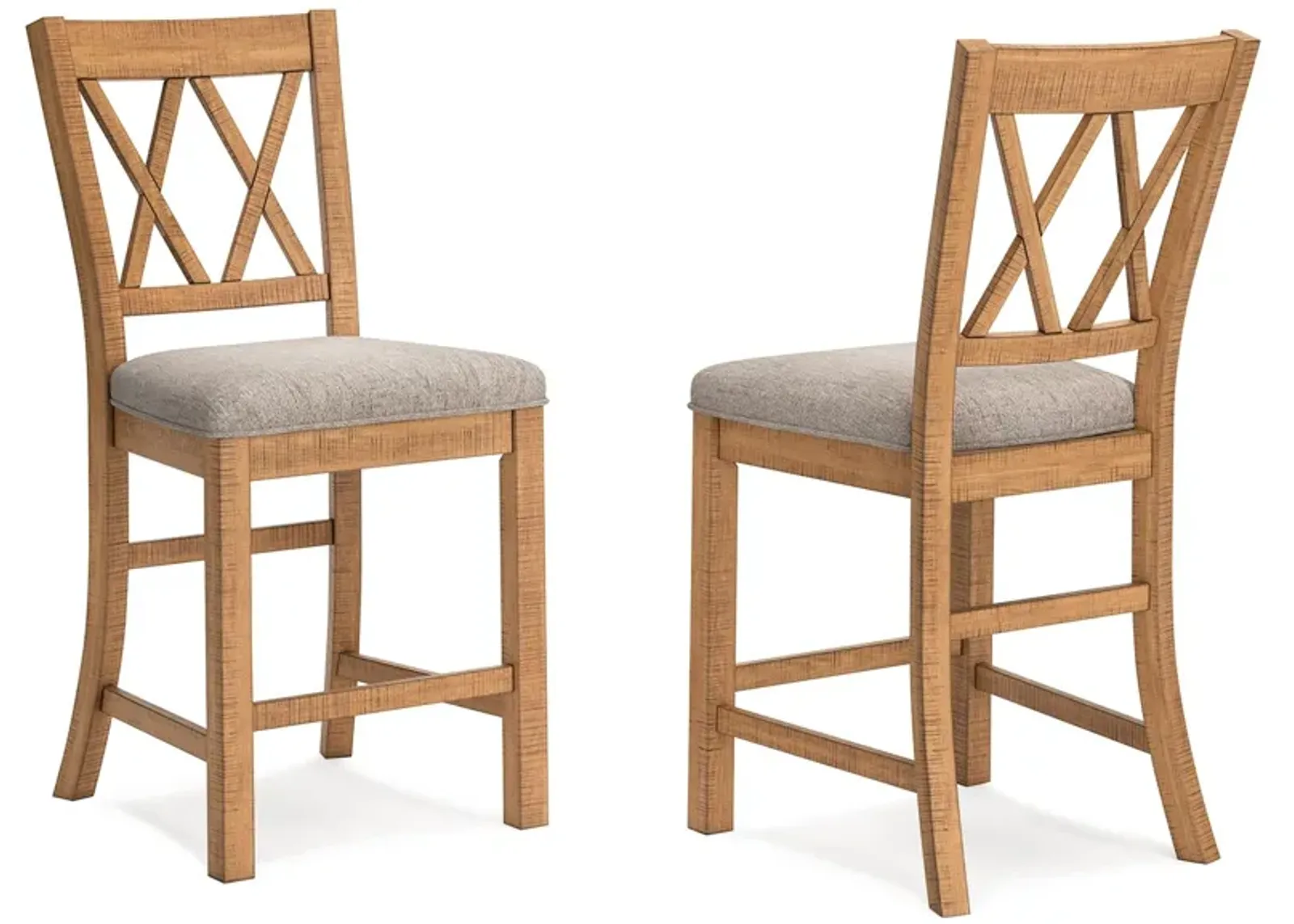 Havonplane - Brown - Upholstered Barstool (Set of 2)