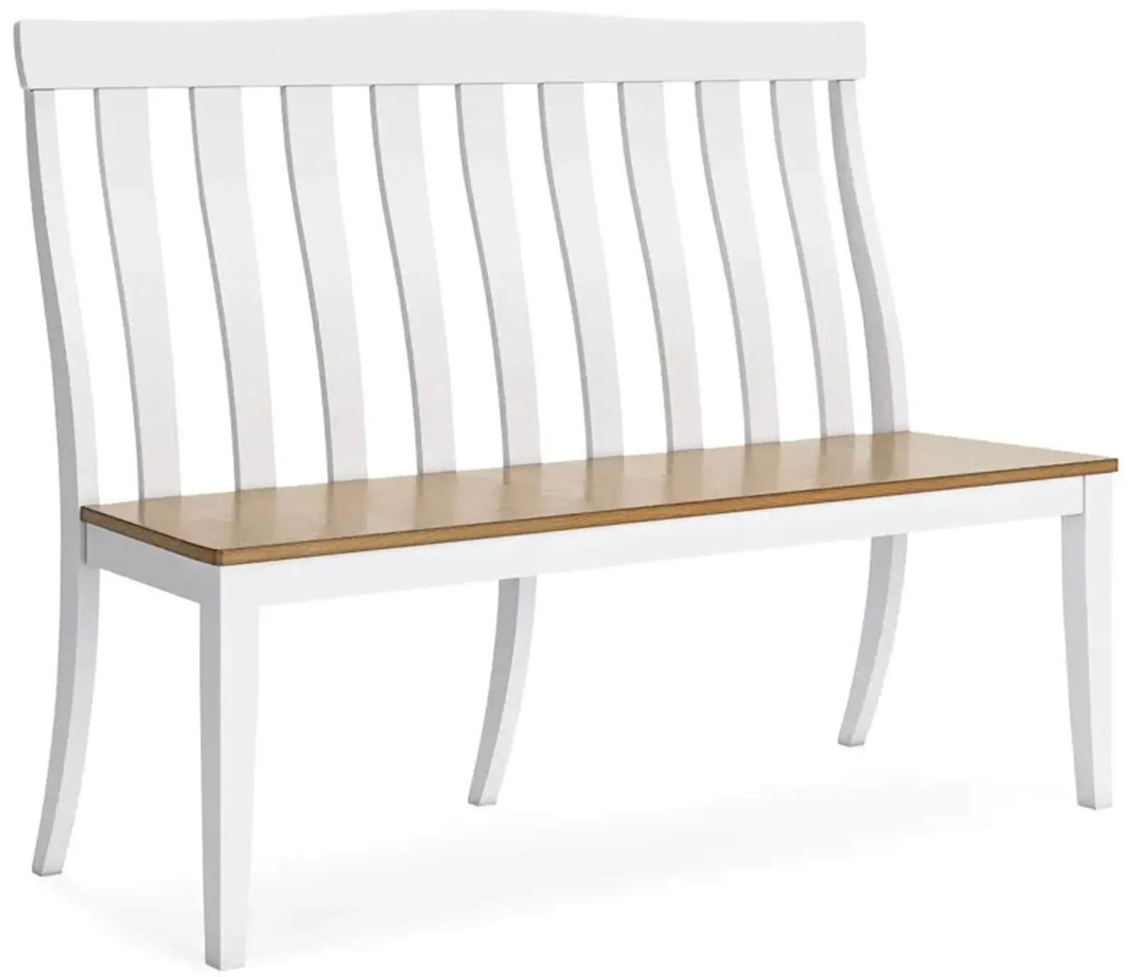 Ashbryn - White / Natural - Double Dining Chair