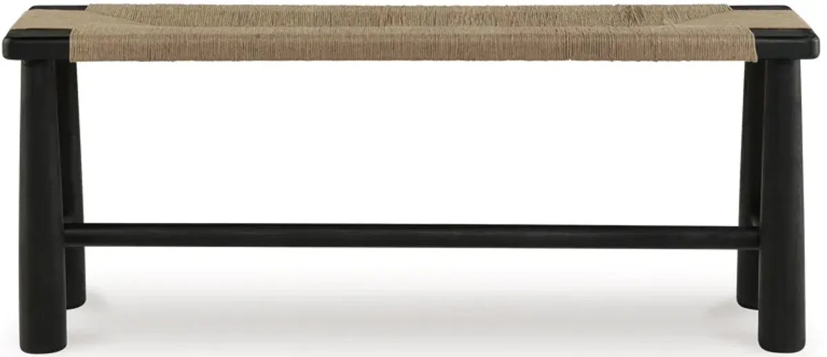 Acerman - Black / Natural - Accent Bench