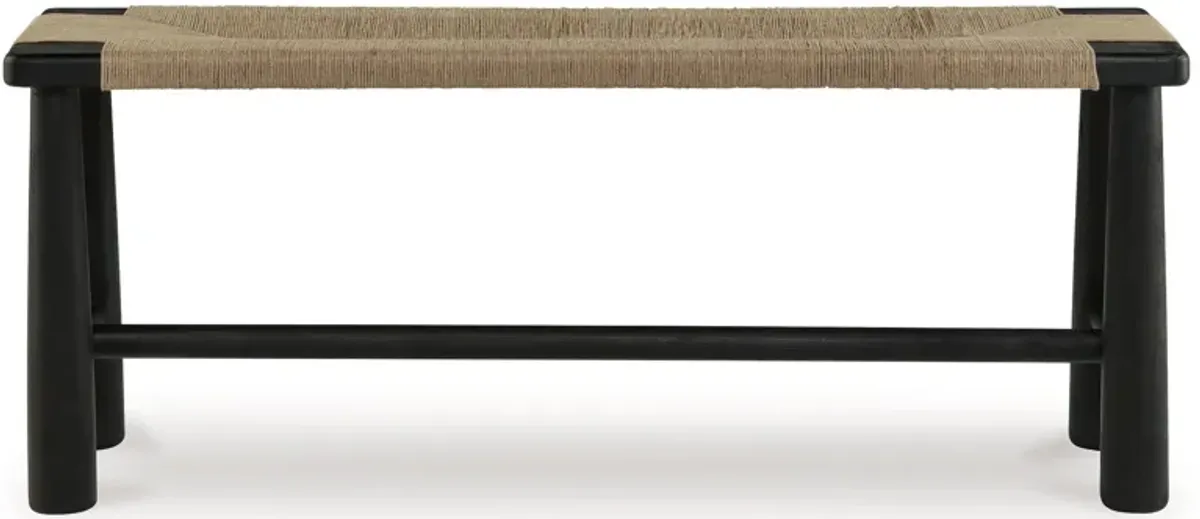 Acerman - Black / Natural - Accent Bench