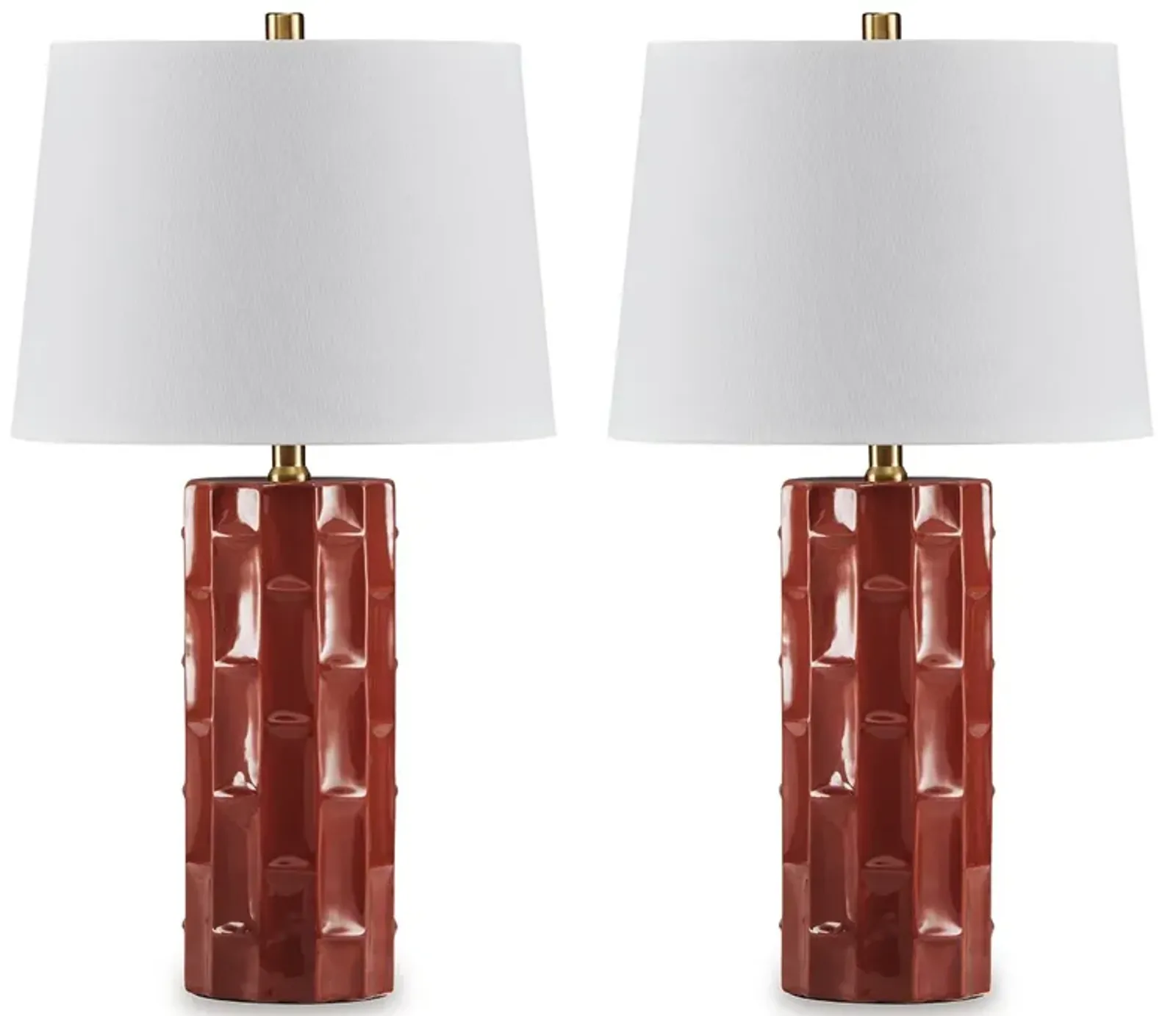 Jacemour - Burnt Umber - Ceramic Table Lamp (Set of 2)