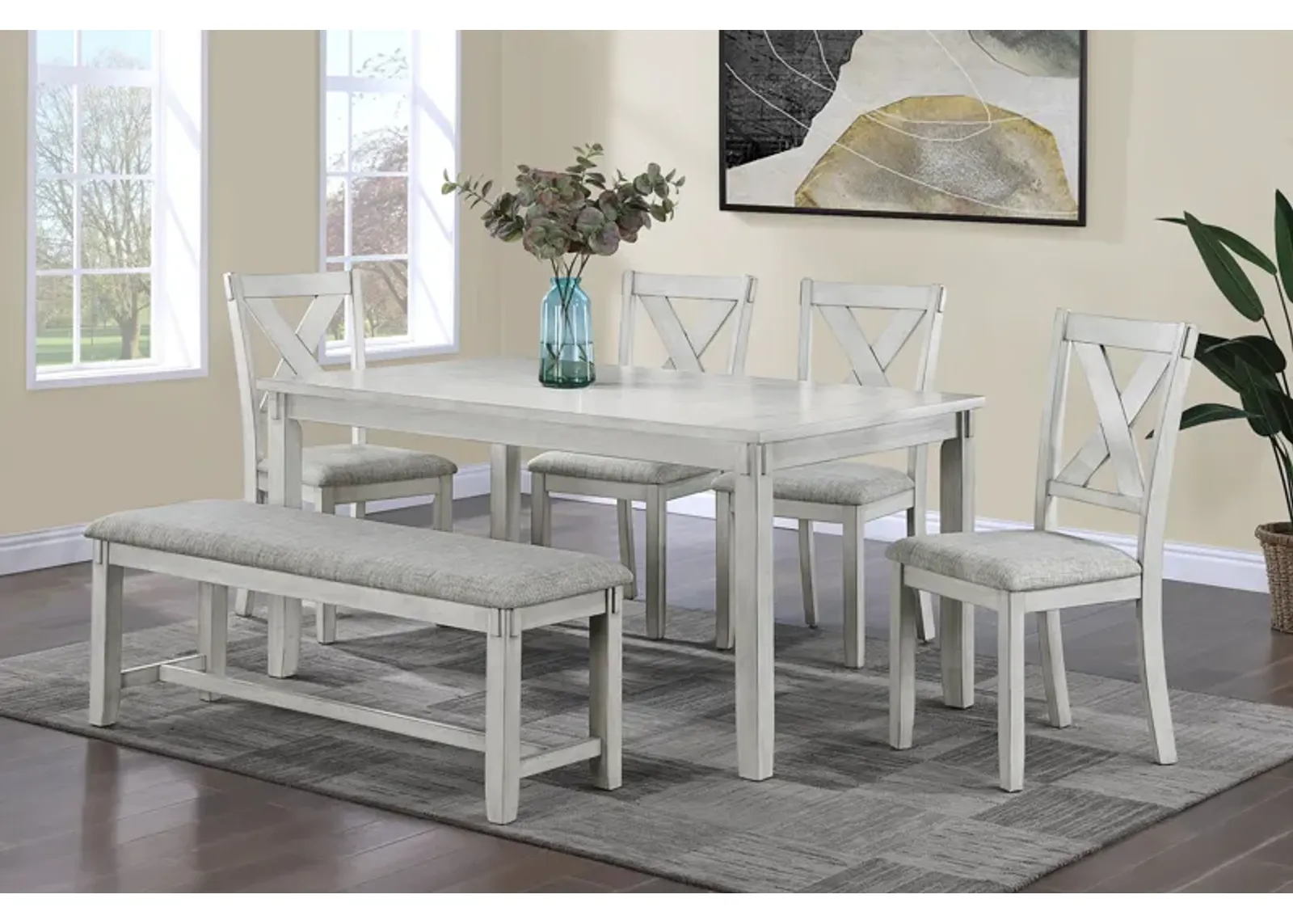 Clara - 5 Piece Dining Set - Drift Wood