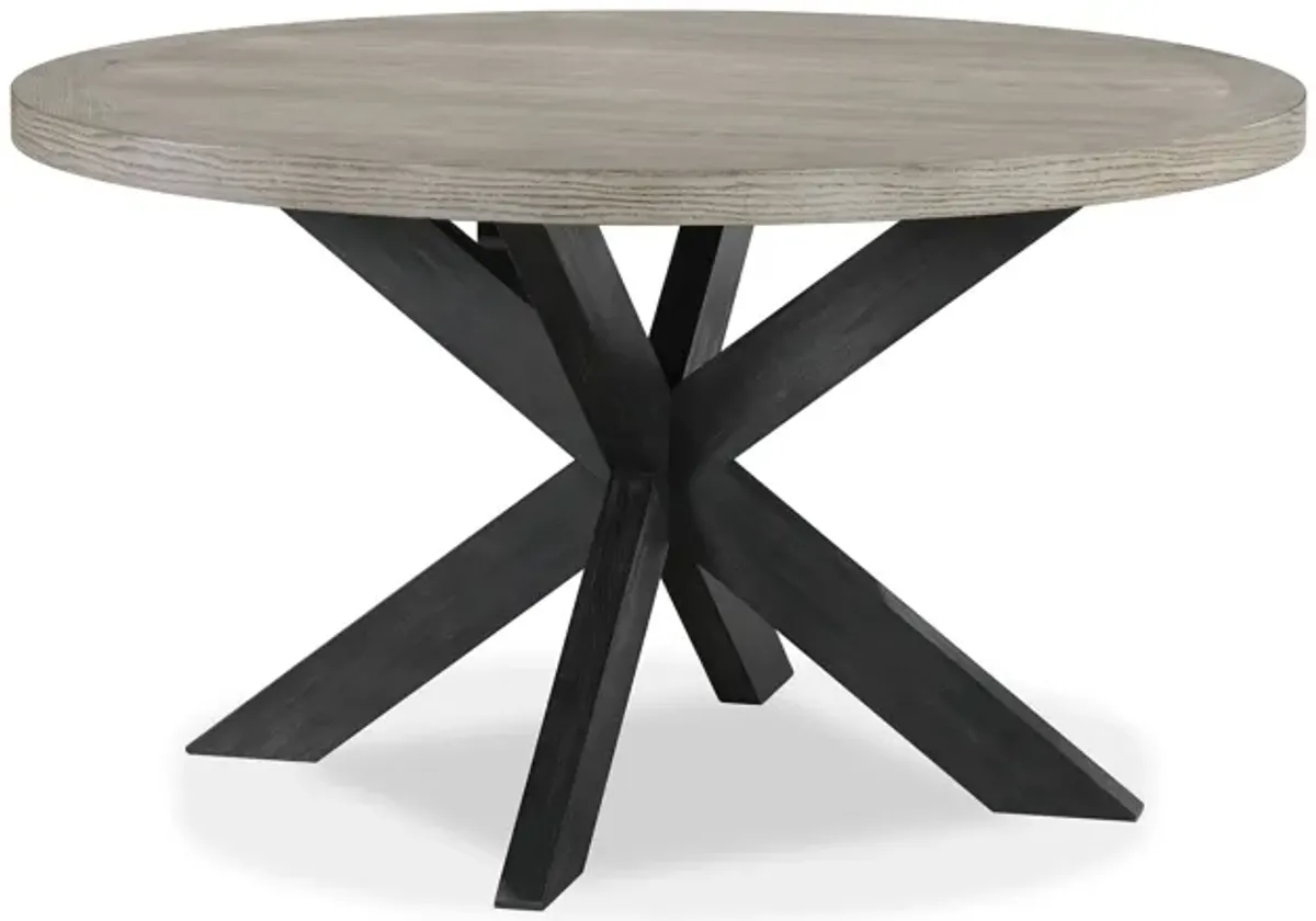 Stevens - Round Dining Table - Charcoal & Gray