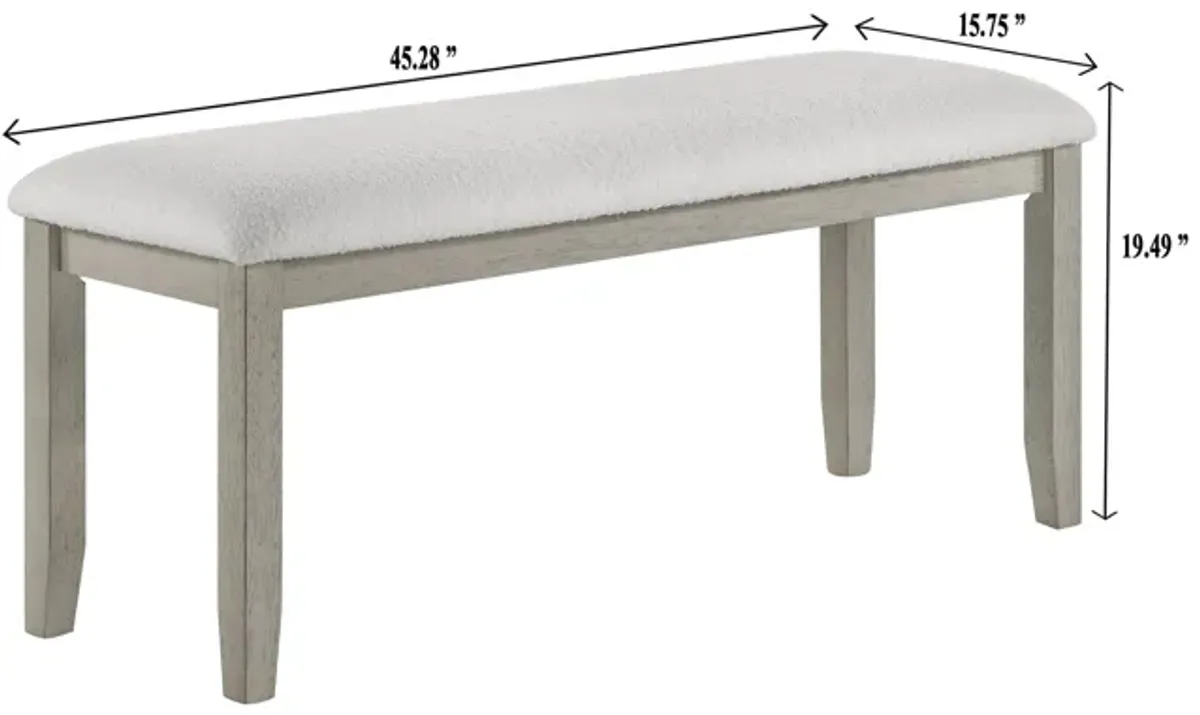 Torrie - Bench - Pearl Silver