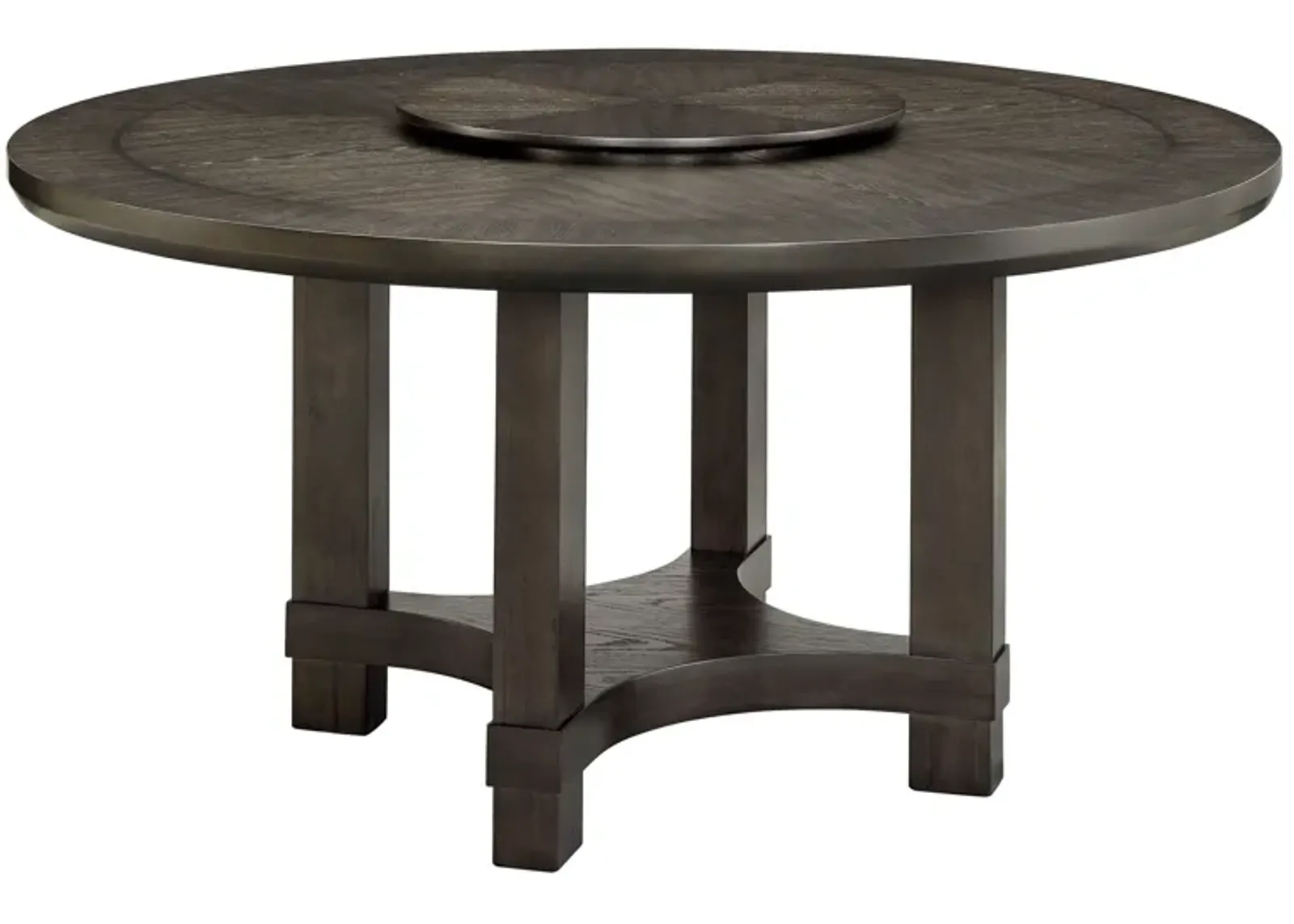 Jeffries - Round Table With Lazy Susan - Espresso