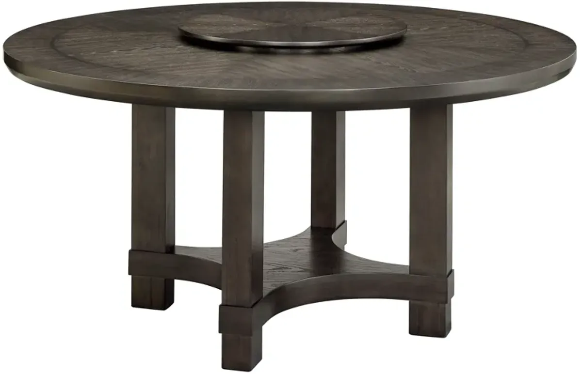 Jeffries - Round Table With Lazy Susan - Espresso