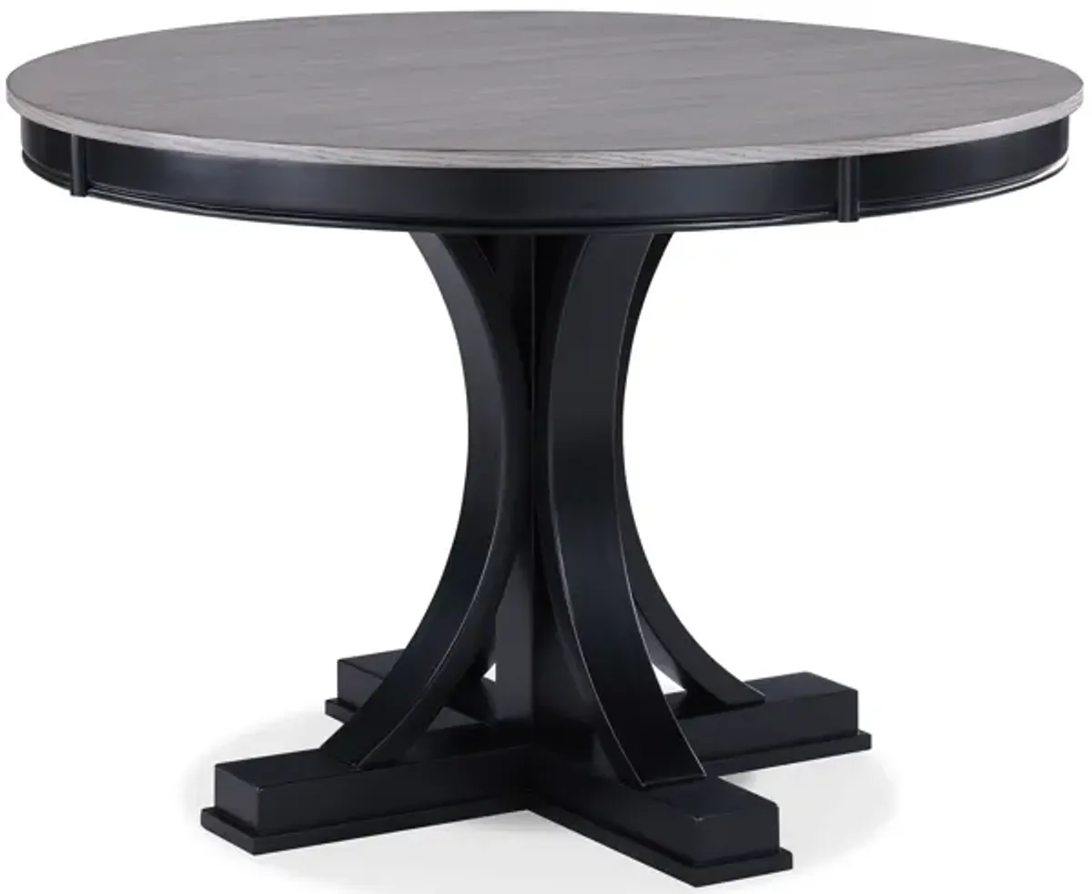 Harriet - Round Dining Table - Charcoal & Gray