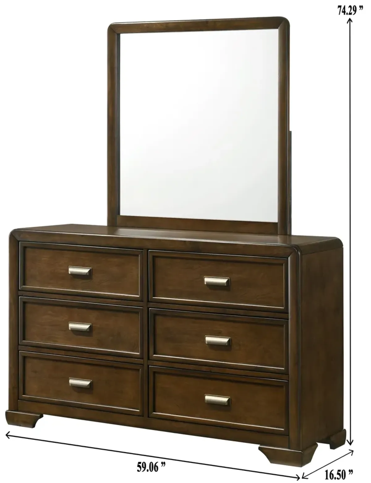 Coffield - Dresser & Mirror - Brown