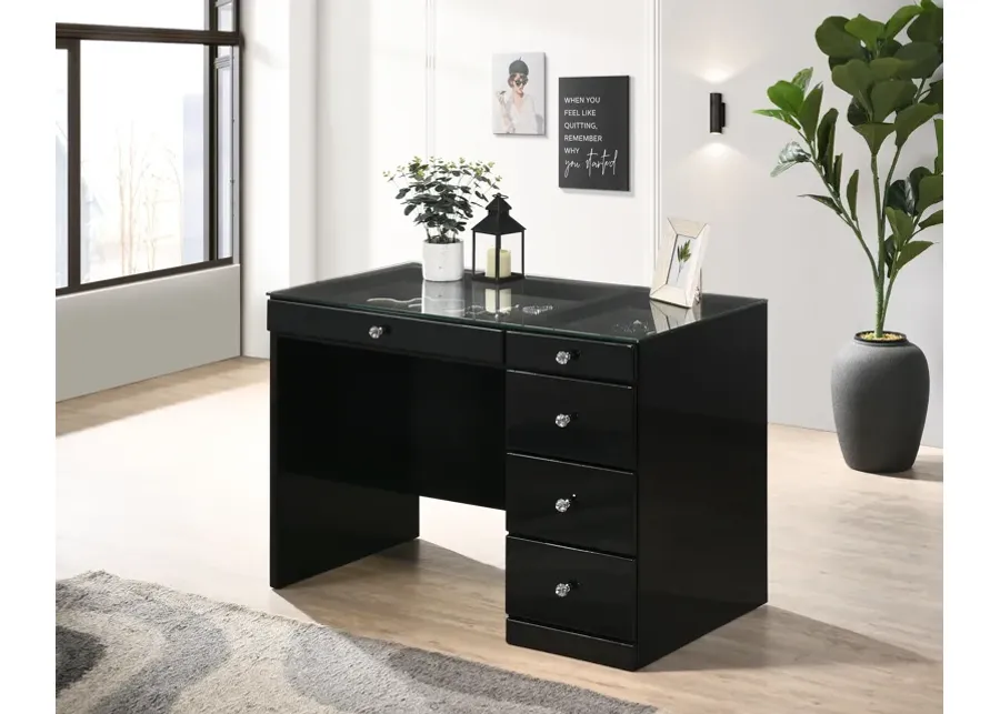 Morgan - Vanity Desk With Glass Top