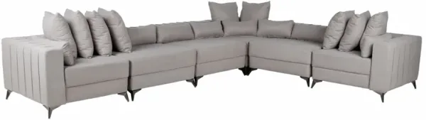 6 Piece Cloud Modular Sectional - 3 Corners & 3 Armless Chairs