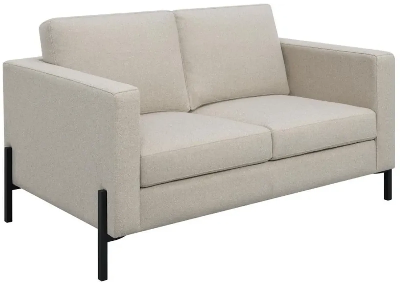 Tilly - Upholstered Track Arm Loveseat - Oatmeal