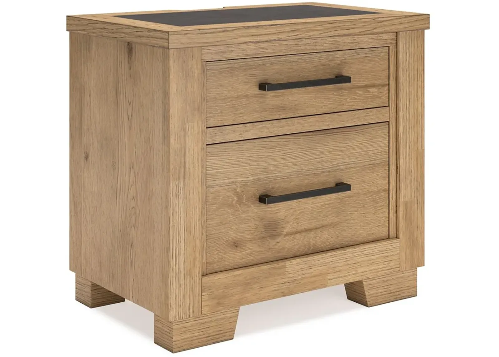 Galliden - Light Brown - Two Drawer Night Stand