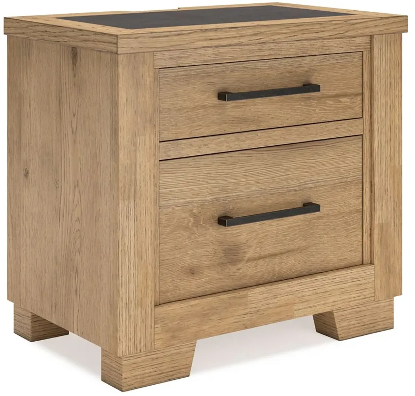 Galliden - Light Brown - Two Drawer Night Stand