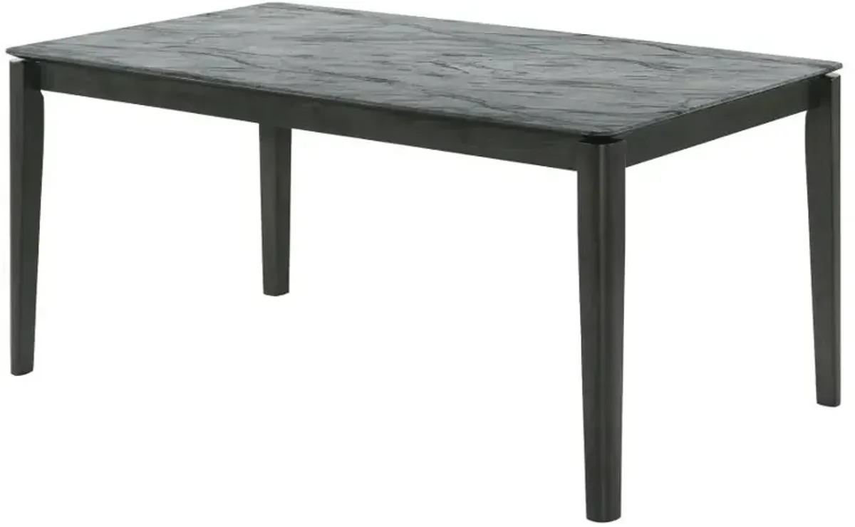 Stevie - Rectangular Faux Marble Top Dining Table