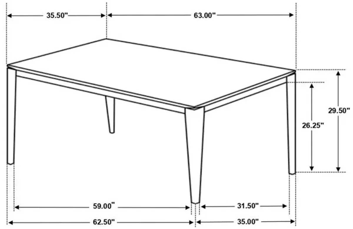 Stevie - Rectangular Faux Marble Top Dining Table