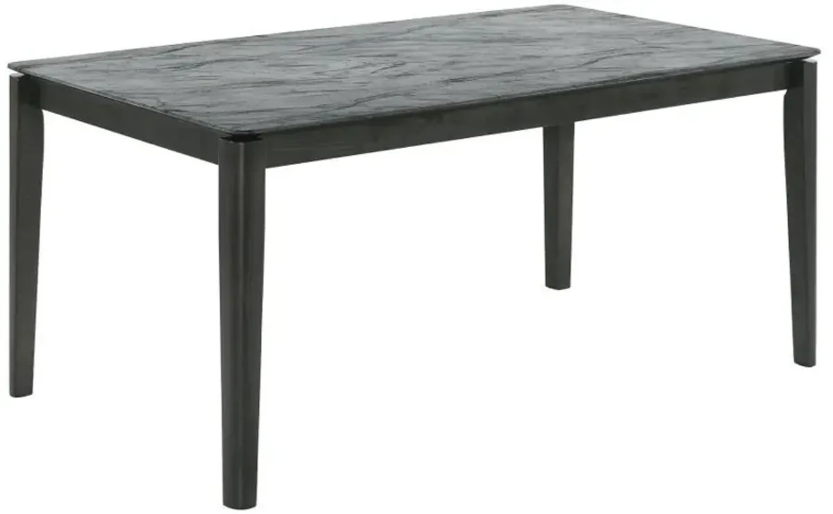 Stevie - Rectangular Faux Marble Top Dining Table