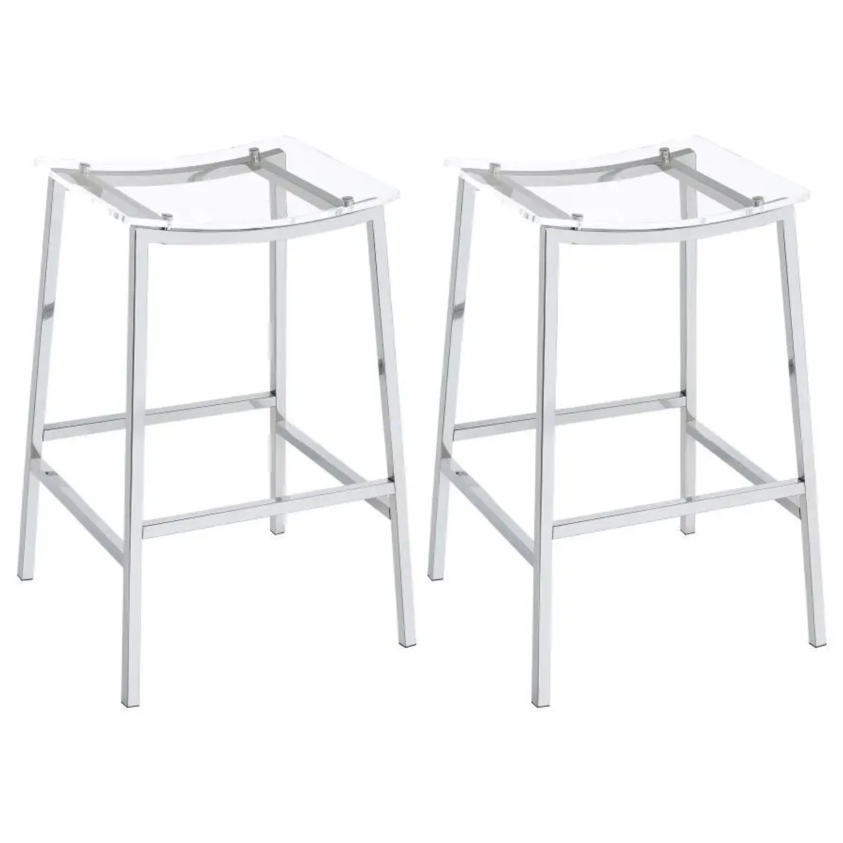 Jovani - Acrylic Backless Bar Stools (Set of 2)