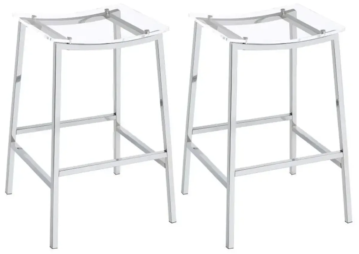 Jovani - Acrylic Backless Bar Stools (Set of 2)