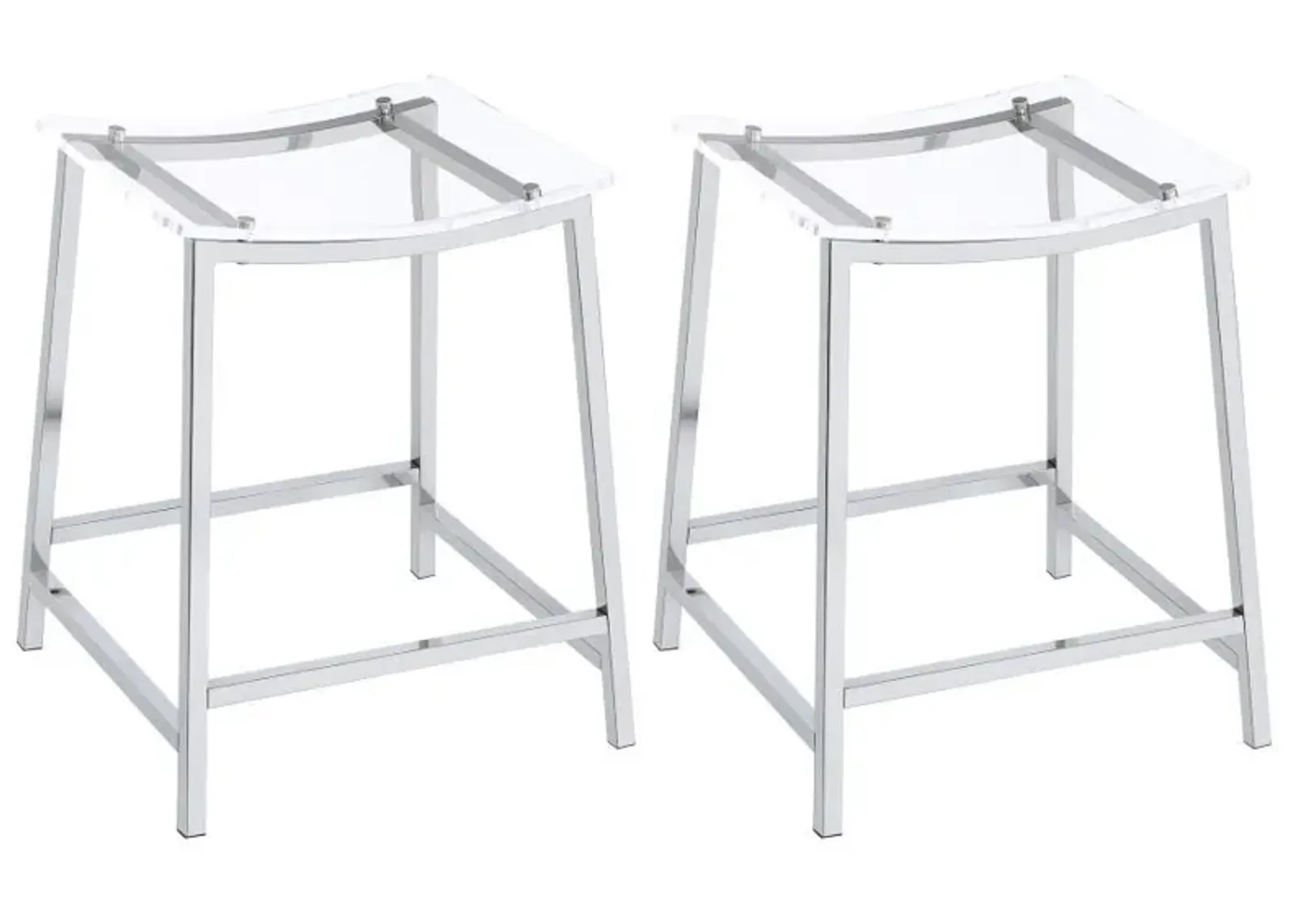 Jovani - Acrylic Backless Bar Stools (Set of 2)