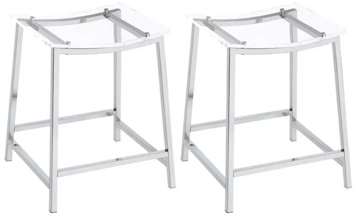 Jovani - Acrylic Backless Bar Stools (Set of 2)