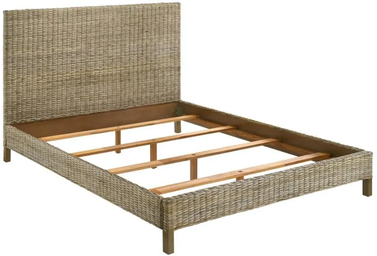 Zyla - Woven Rattan Panel Bed Kubu