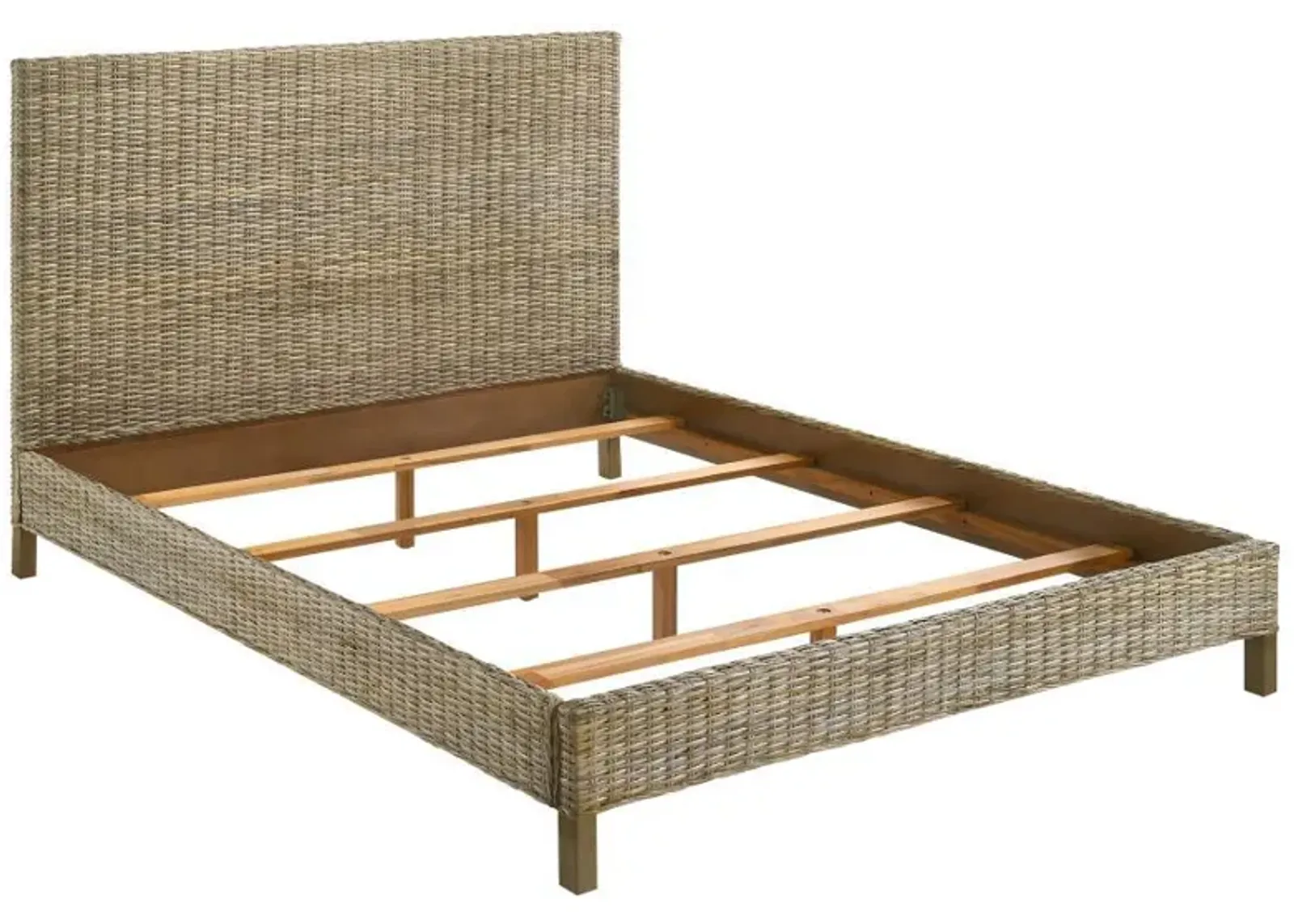 Zyla - Woven Rattan Panel Bed Kubu