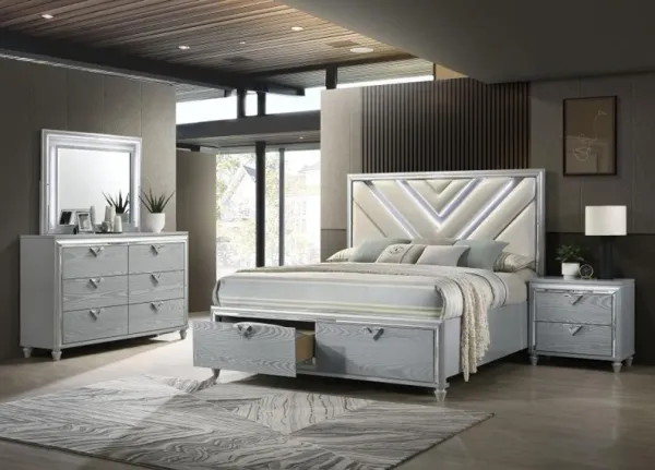 Veronica - Bedroom Set With Upholstered LED Headboard