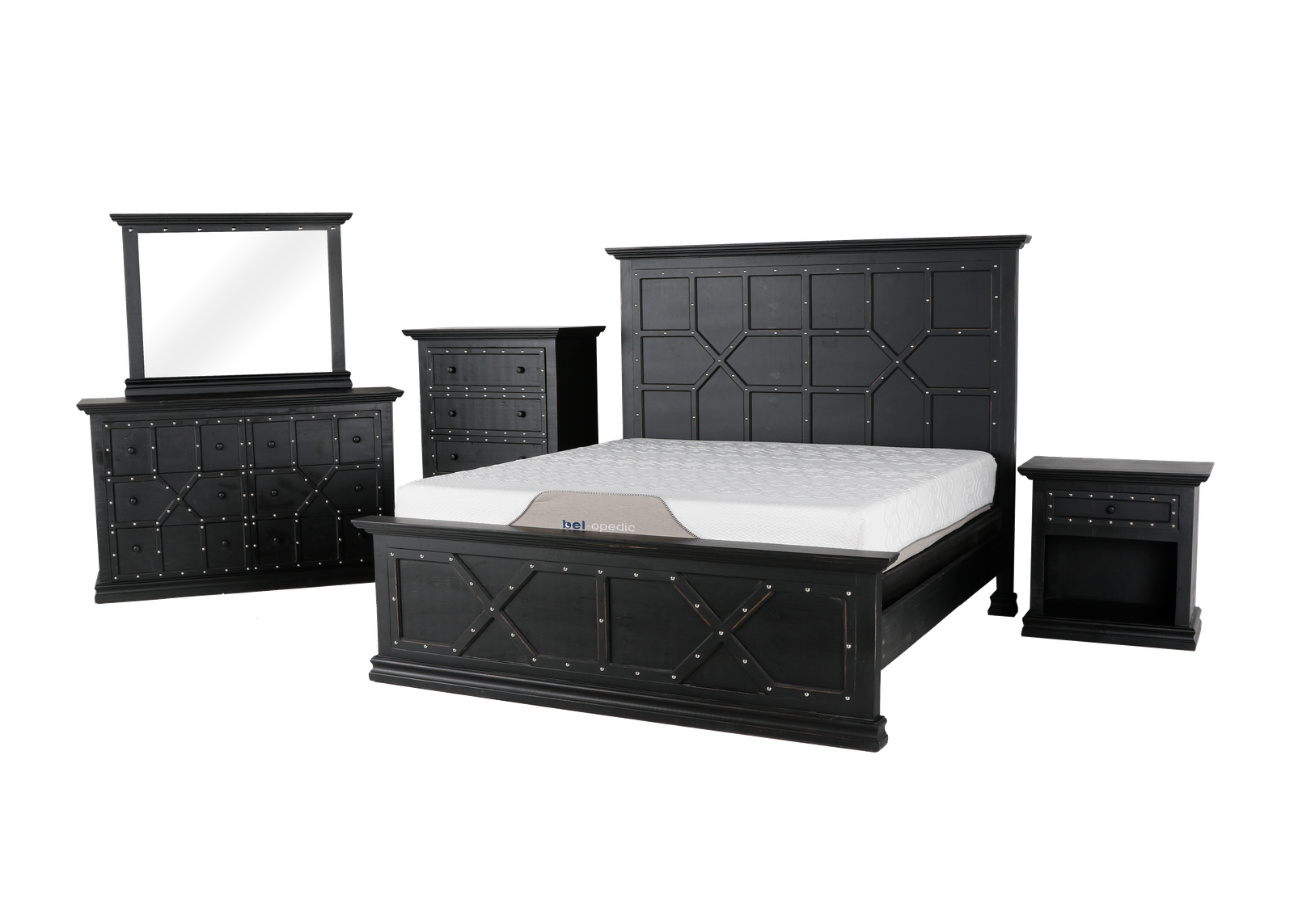 CATALINA BLACK 6 PIECE BEDROOM SET