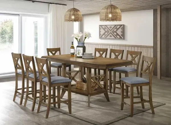 9 Piece Counter Height Dining Room Set