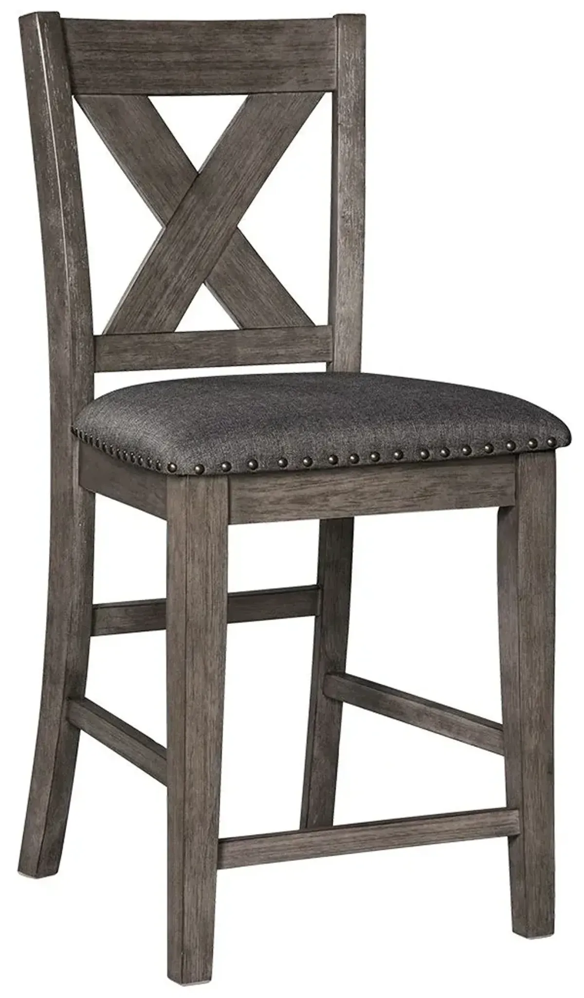 Caitbrook - Gray - Upholstered Barstool (Set of 2)