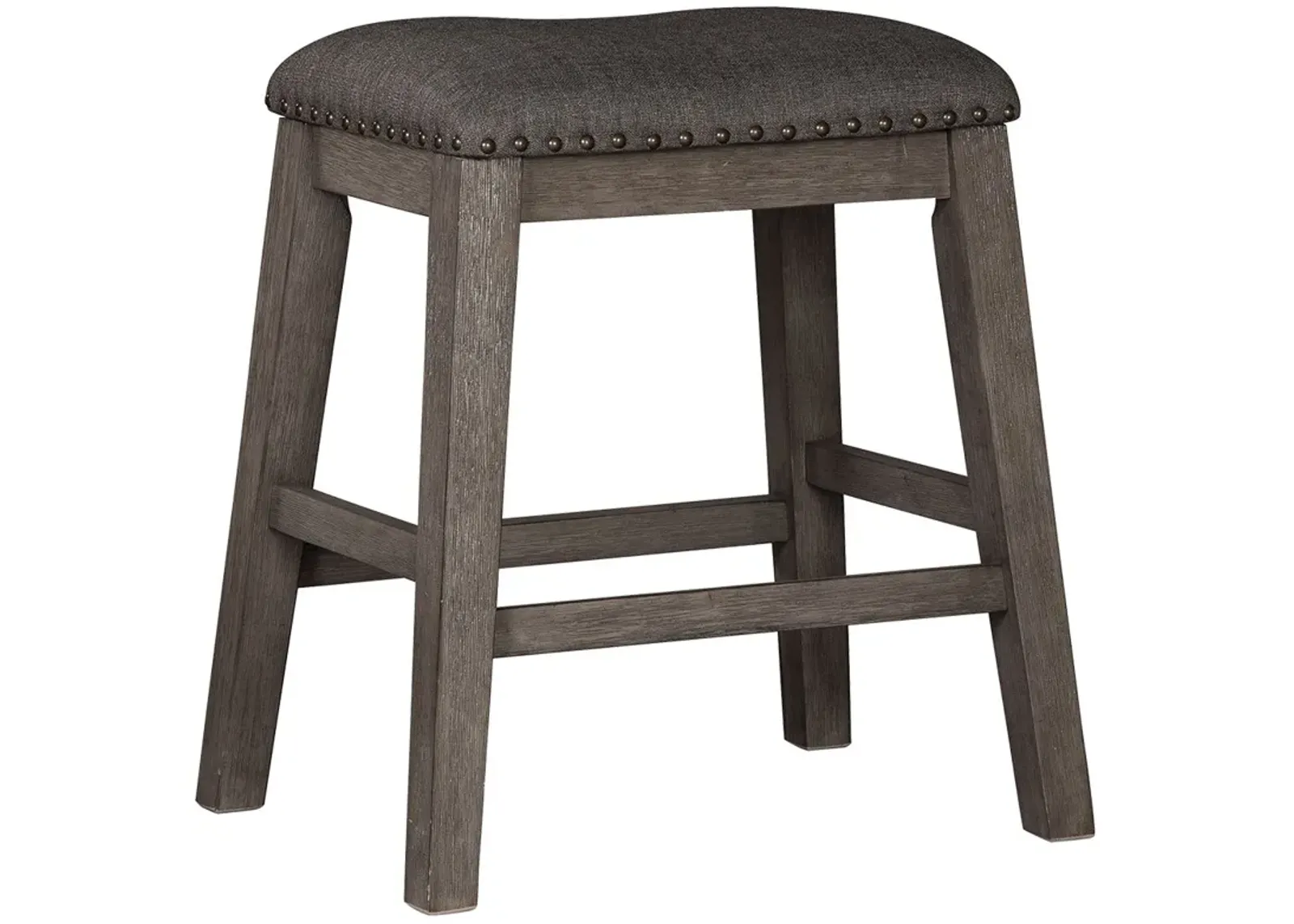 Caitbrook - Gray - Upholstered Stool (Set of 2)