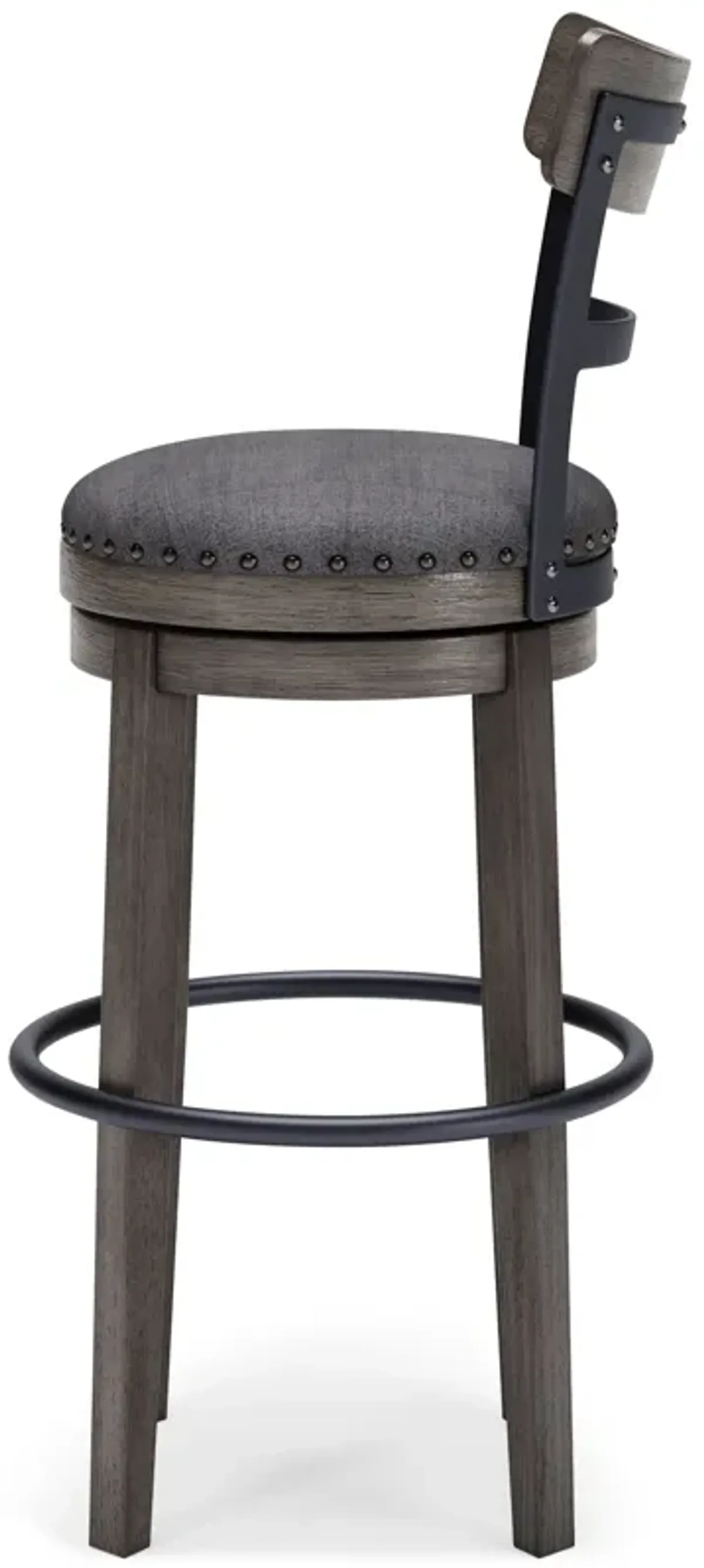 Caitbrook - Tall UPH Swivel Barstool - Gray